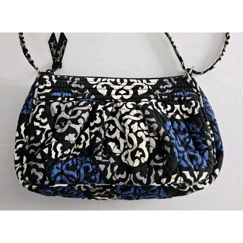 Vera Bradley Frannie Canterberry Cobalt Quilted Purse Shoulder Bag CrossBody